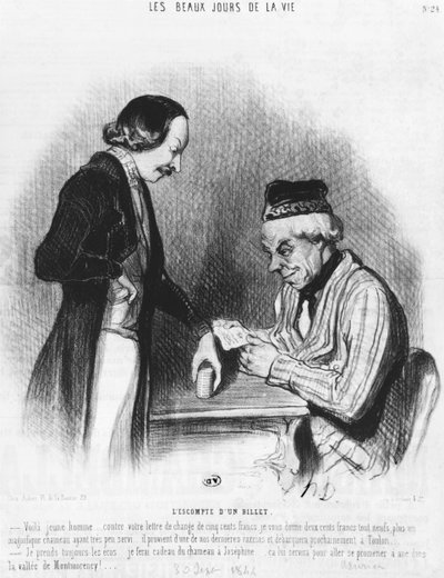 Discounting a note by Honoré Daumier